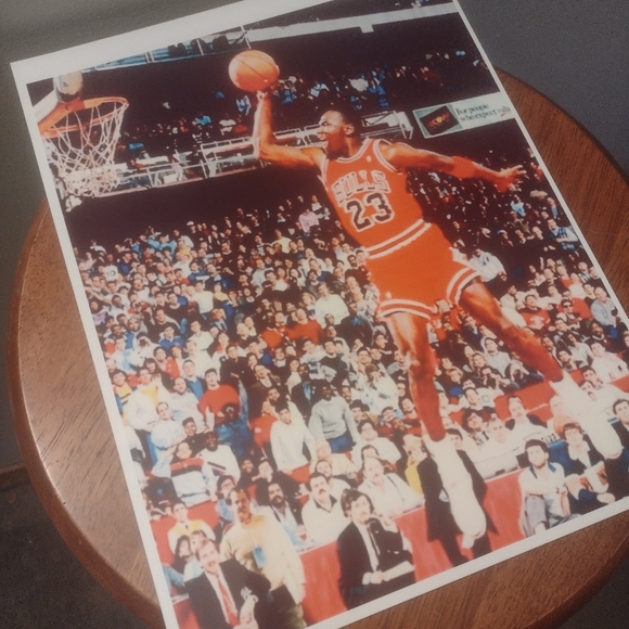 MICHAEL JORDAN 8.5x11 BULLS 1988 VINTAGE SLAM DUNK CONTEST PLUS 5 OTHER POSTERS! - Picture 2 of 16